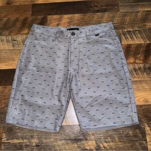 Travis Mathew Light Gray Patterned Shorts